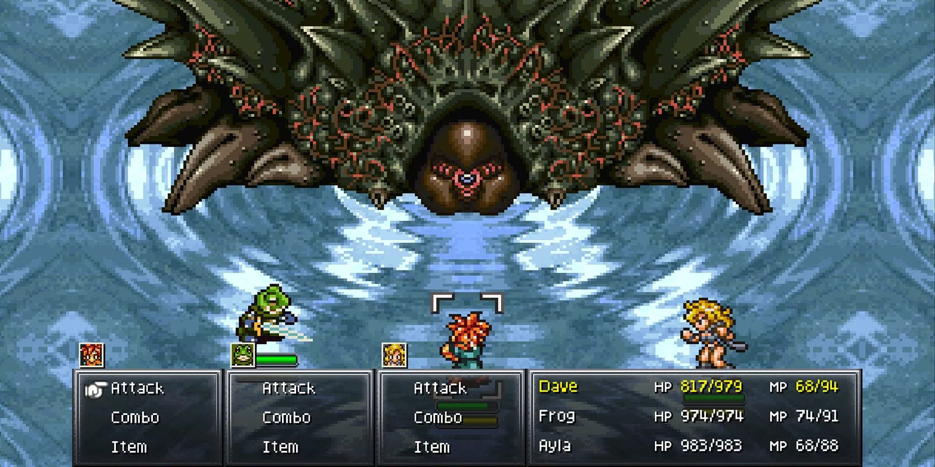 Combat gameplay from Chrono Trigger