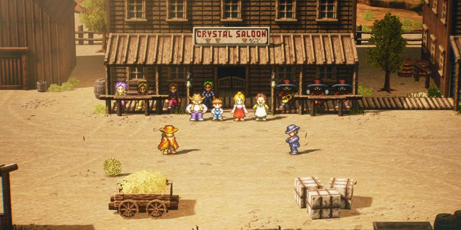 Screenshot depicts Wild West gameplay, as seen in Live A Live.