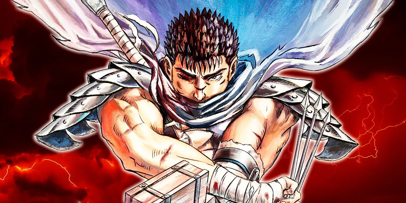 Berserk: The Black Swordsman key art featuring Guts with his crossbow