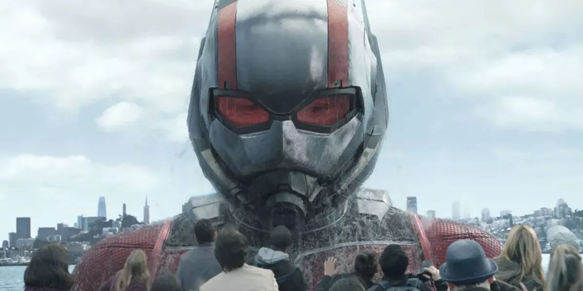 Ant-Man in his giant form during Ant-Man And The Wasp.