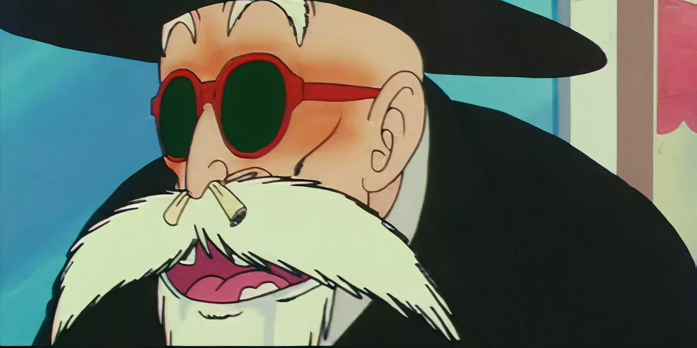 Master Roshi gets embarrassed in Dragon Ball Episode 29.