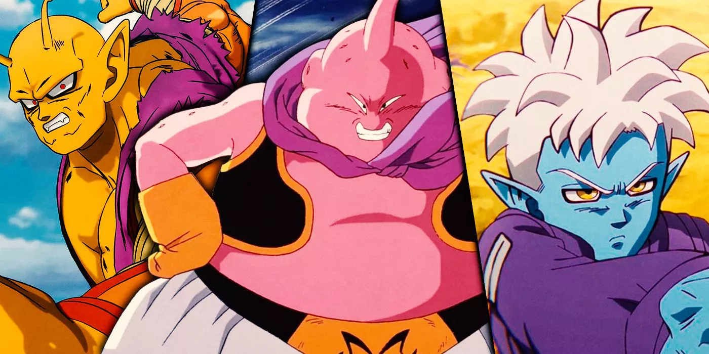 Orange Piccolo, Majin Buu and Glorio from the Dragon Ball franchise