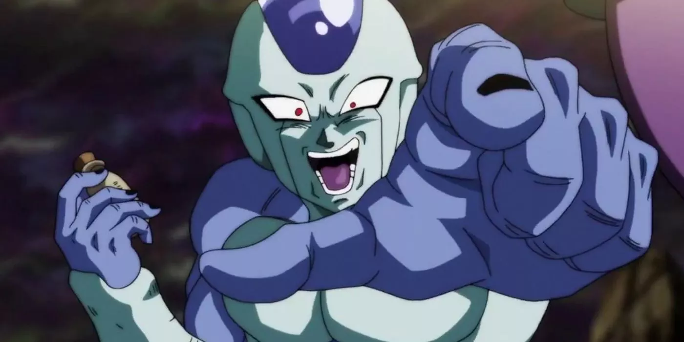 Frost enraged in Tournament of Power in Dragon Ball Super.