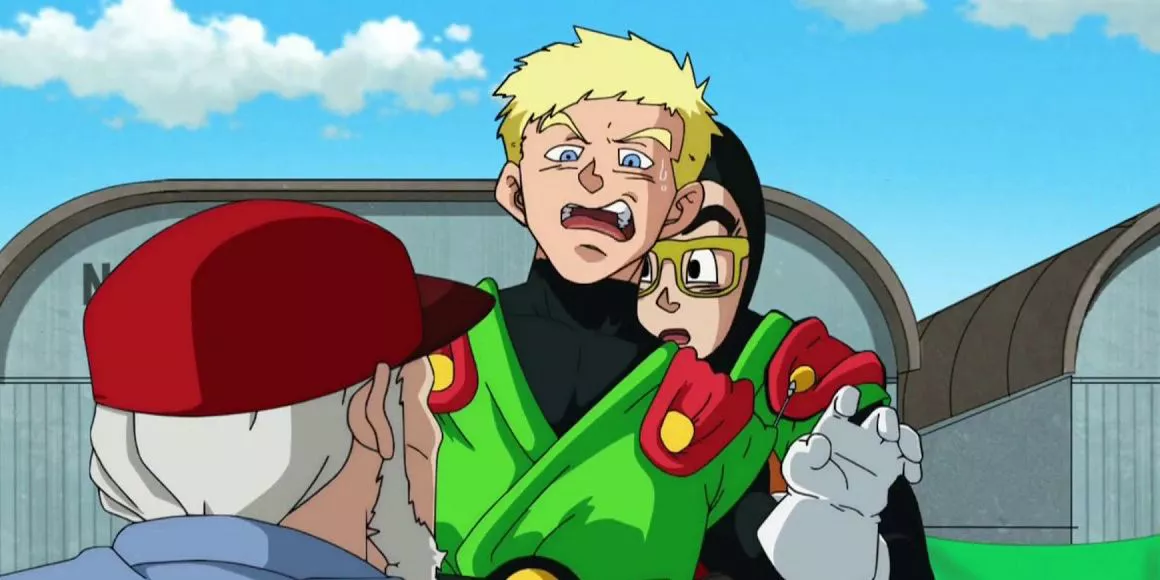 Barry Kahn gets caught by Gohan in Dragon Ball Super.