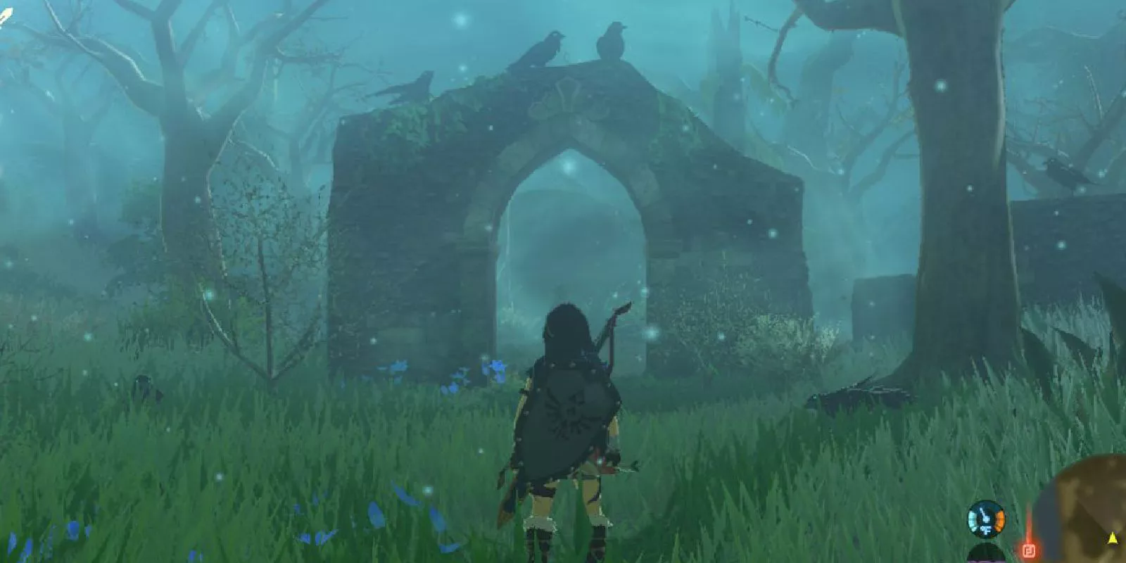 Link in the Lost Woods In The Legend of Zelda Breath of the Wild