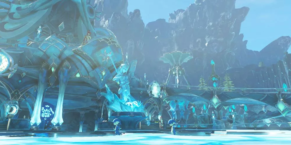 Zora's Domain in The Legend of Zelda: Breath of the Wild.