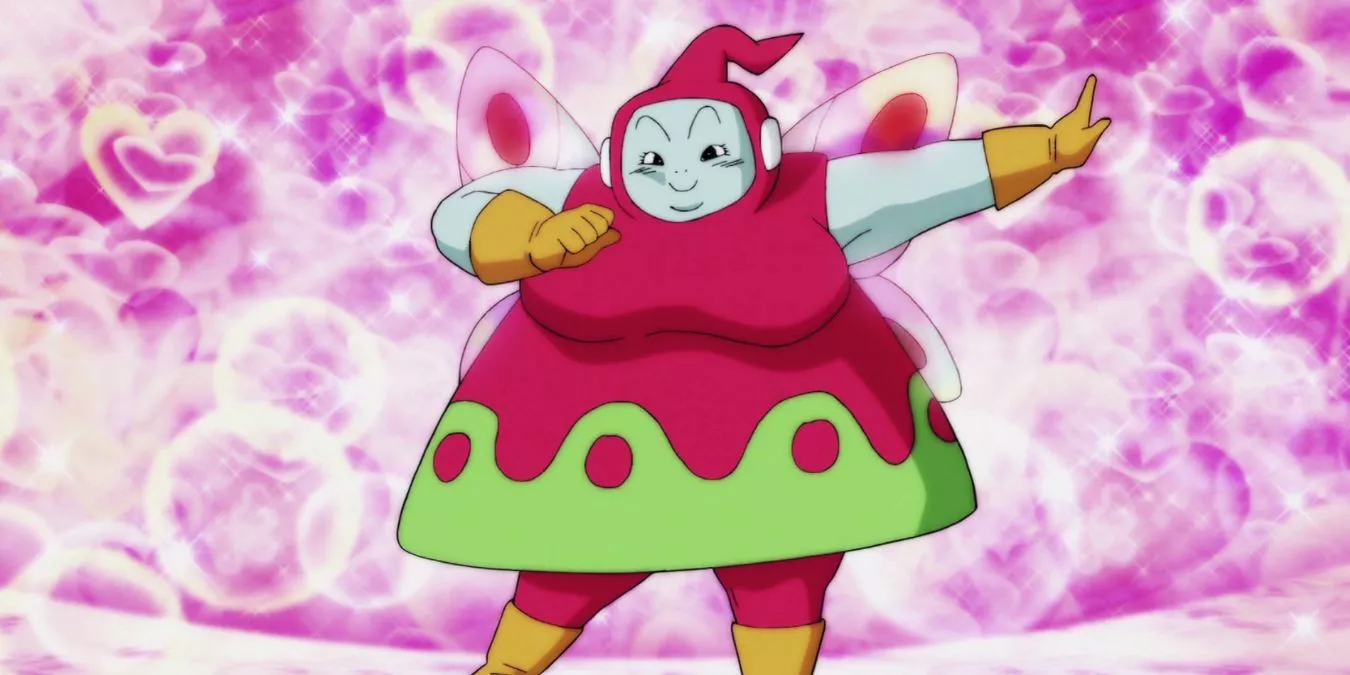 Ribrianne poses after she completes her Super Ribrianne transformation in Dragon Ball Super.