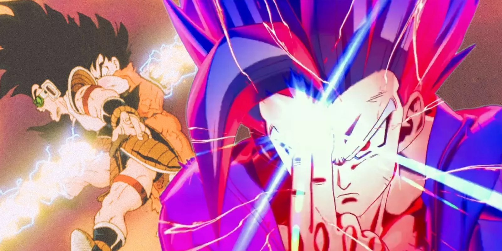 Gohan Beast mode charges a special beam canon while Goku and Raditz are hit with piccolo’s special beam canon from DBZ