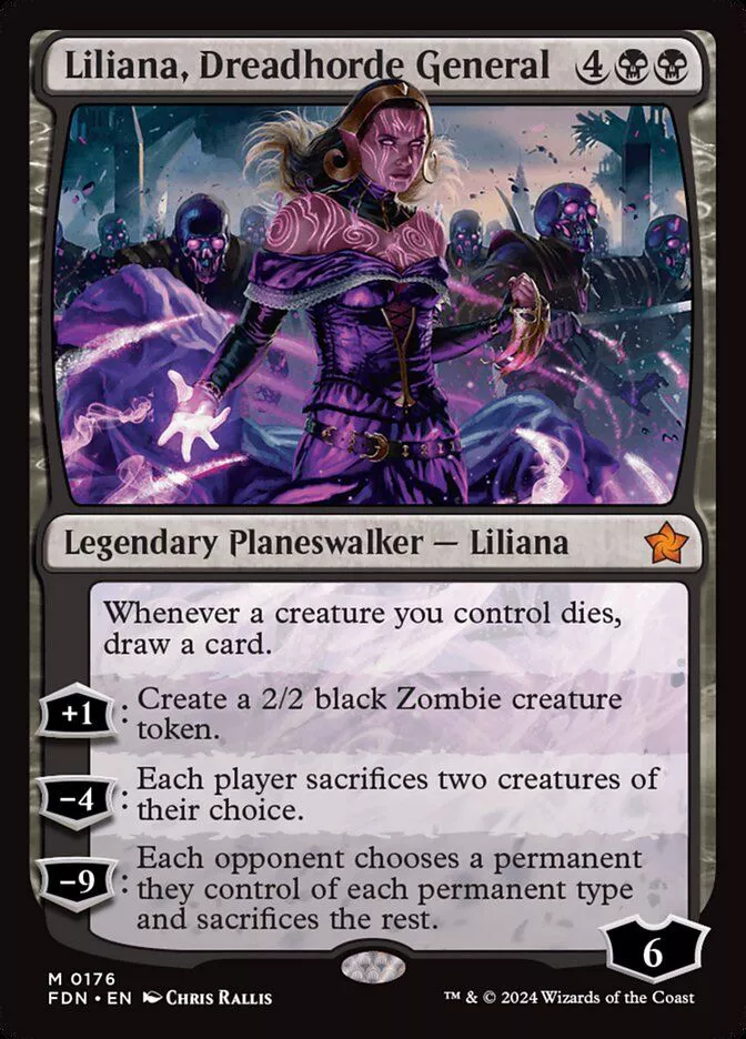 Liliana, Dreadhorde General, reimpresa para MTG Foundations.