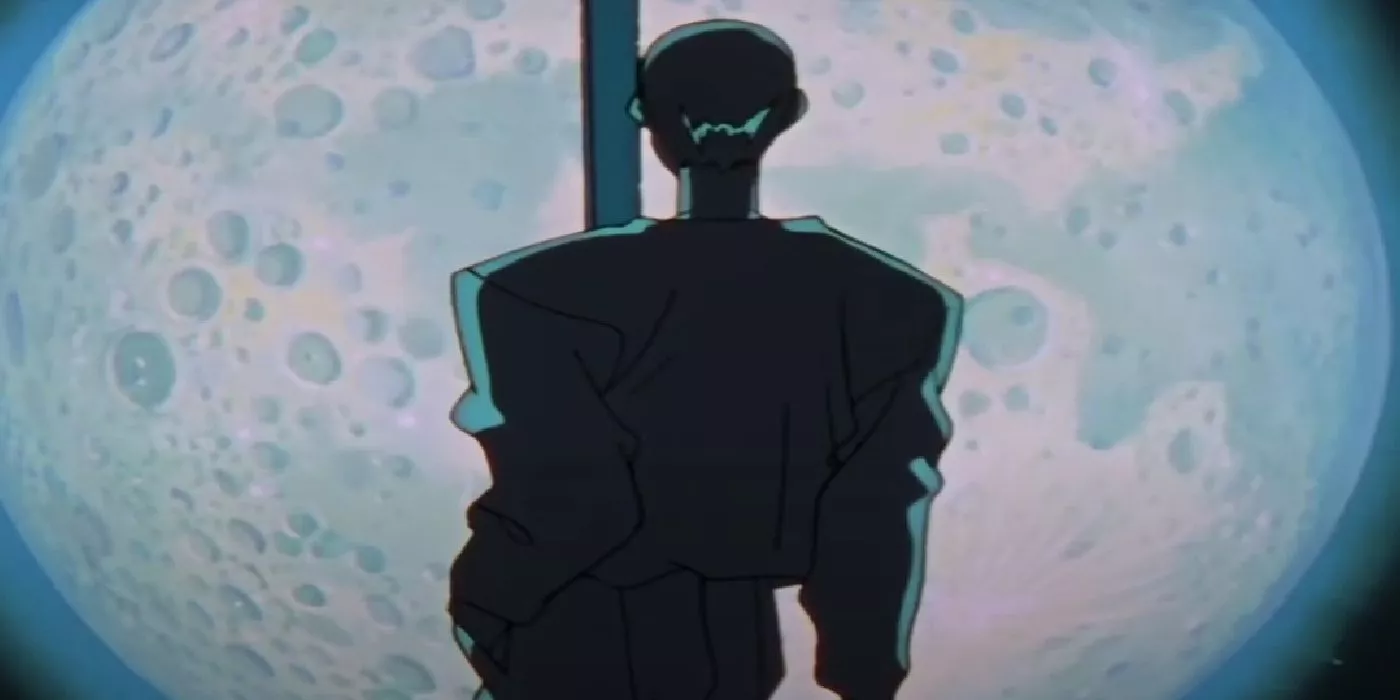 Sensui stares at the moon in his introduction - Yu Yu Hakusho