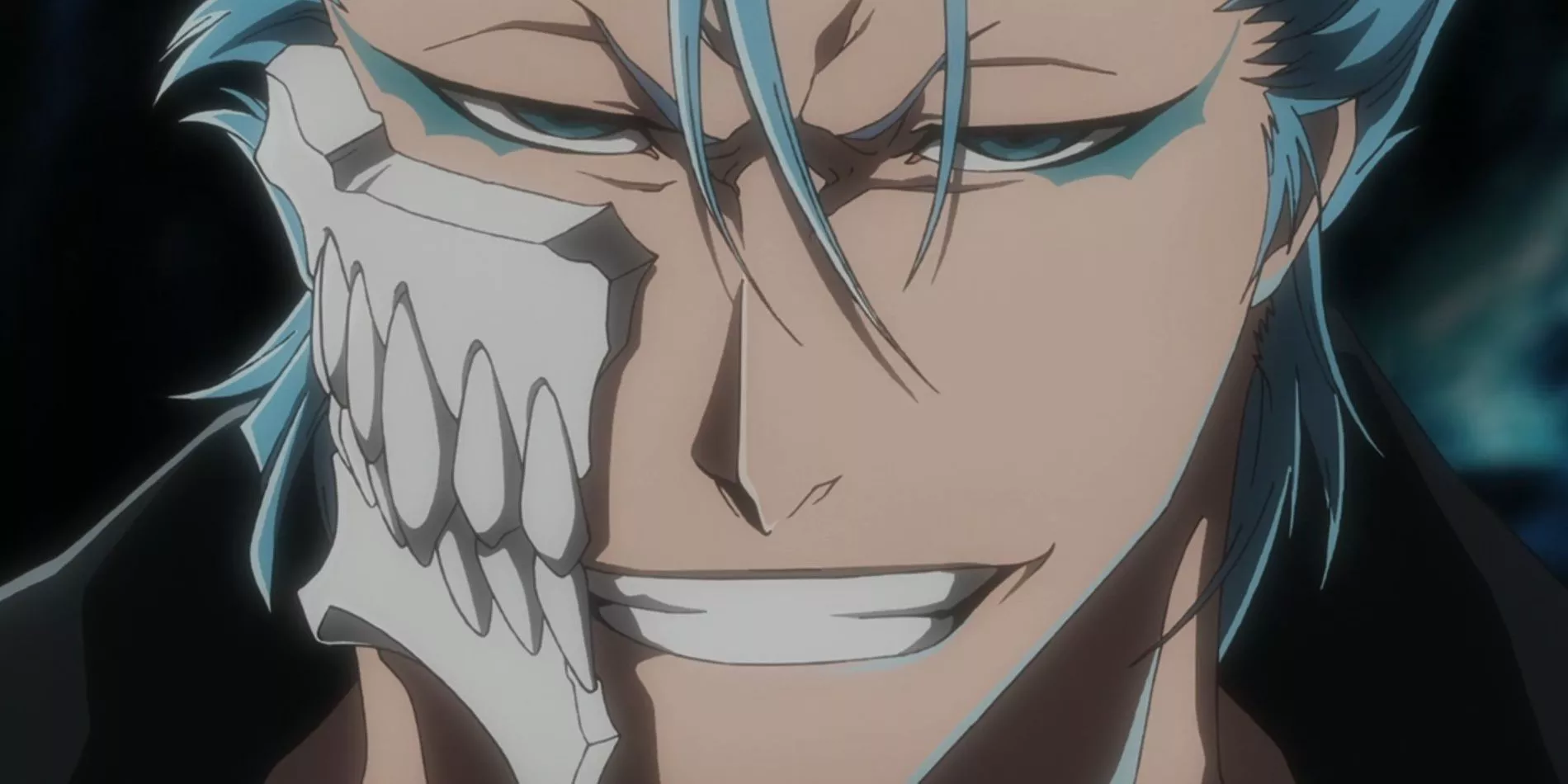 Grimmjow smiles as he makes his Thousand-Year Blood War debut in Bleach.