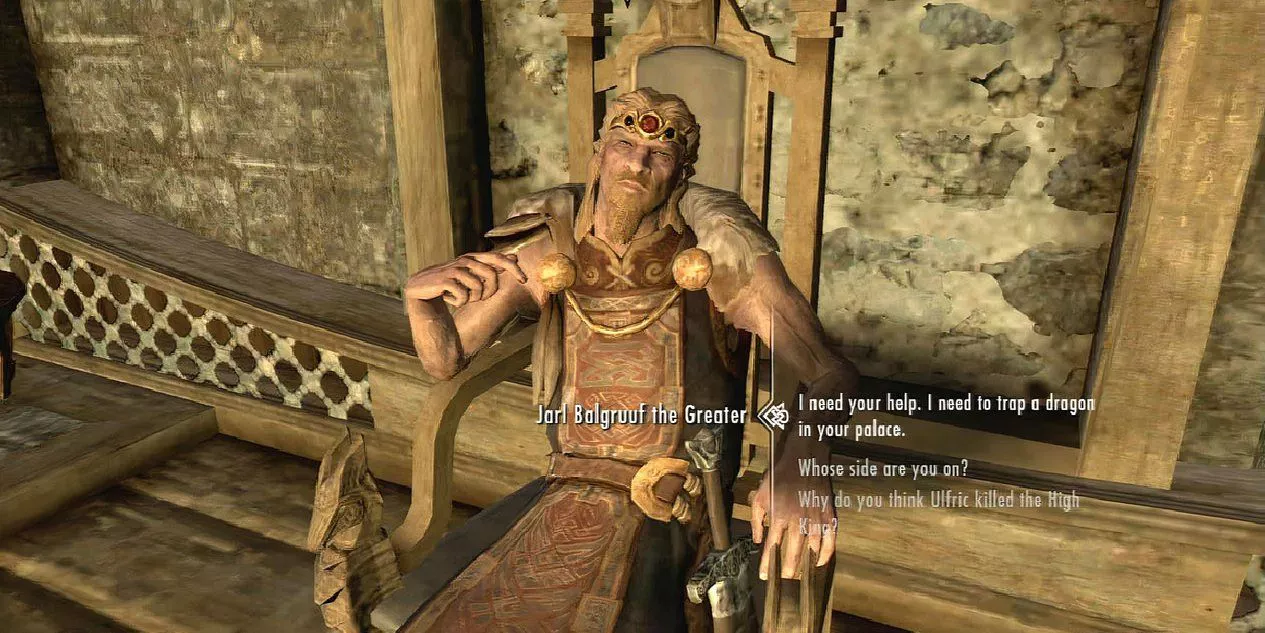 Jarl Balgruuf en Whiterun Skyrim