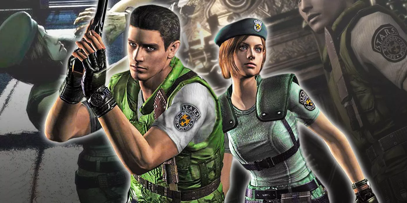 Chris Redfield and Jill Valentine in the Resident Evil Remake