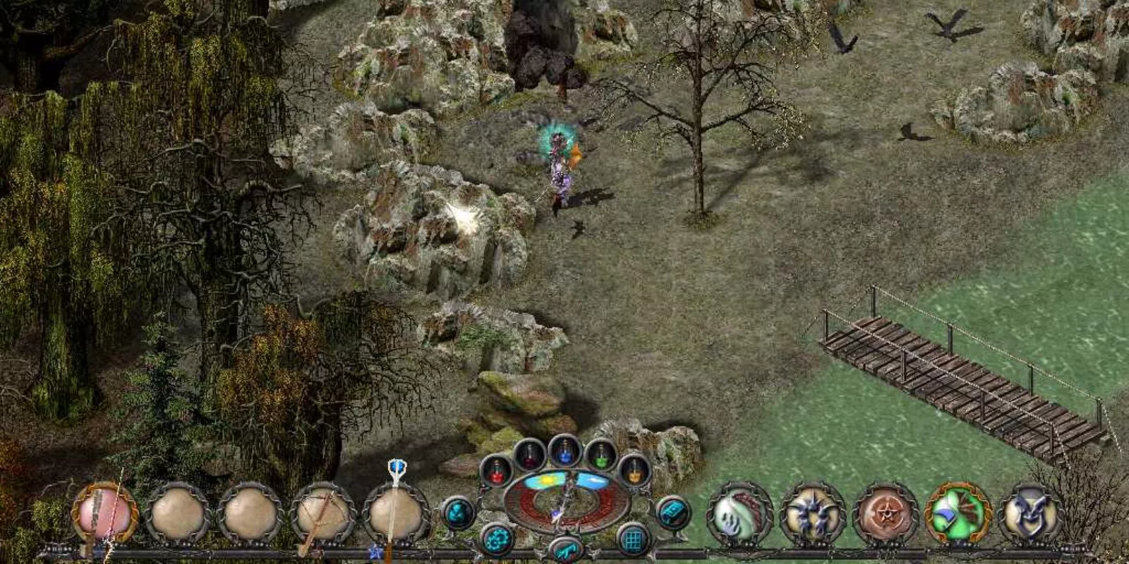 Sacred Gameplay with player standing in the open world