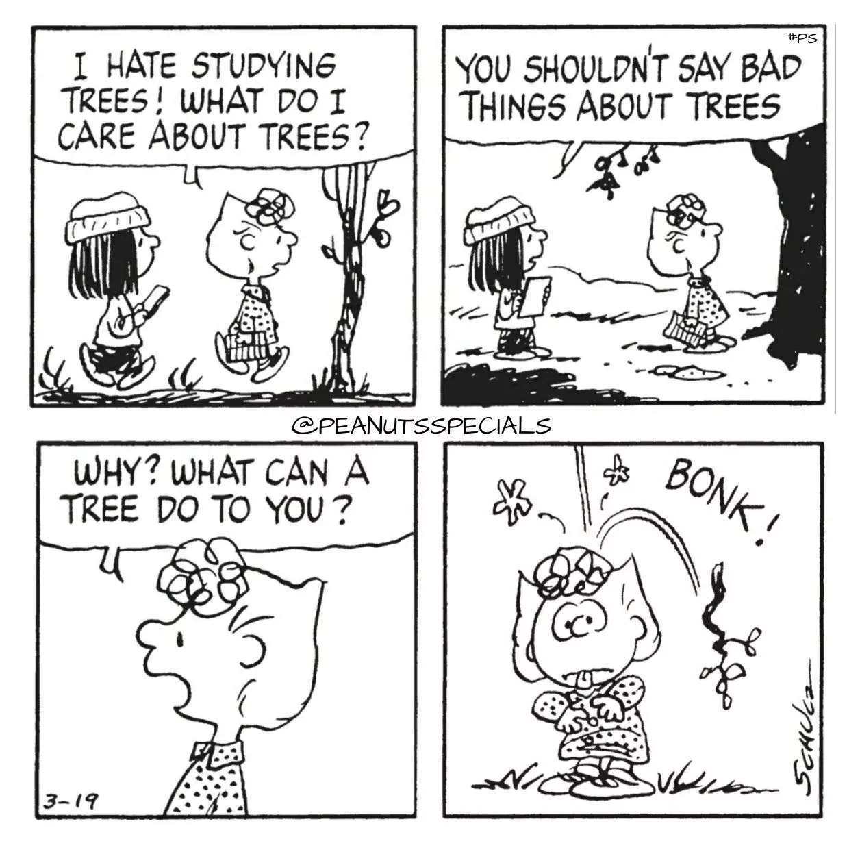 Eudora and Sally hangout in this Peanuts comic strip