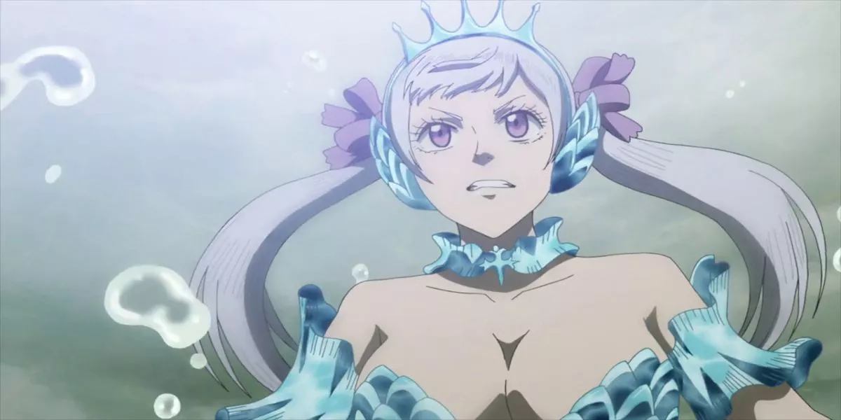 Black Clover - Noelle utiliza la forma de sirena de su armadura Valkyrie Dress