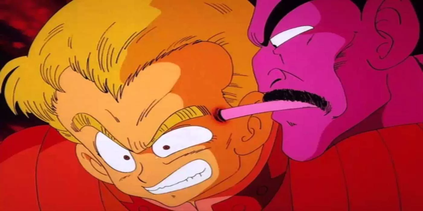 Mercenary Tao kills General Blue with his tongue in Dragon Ball.