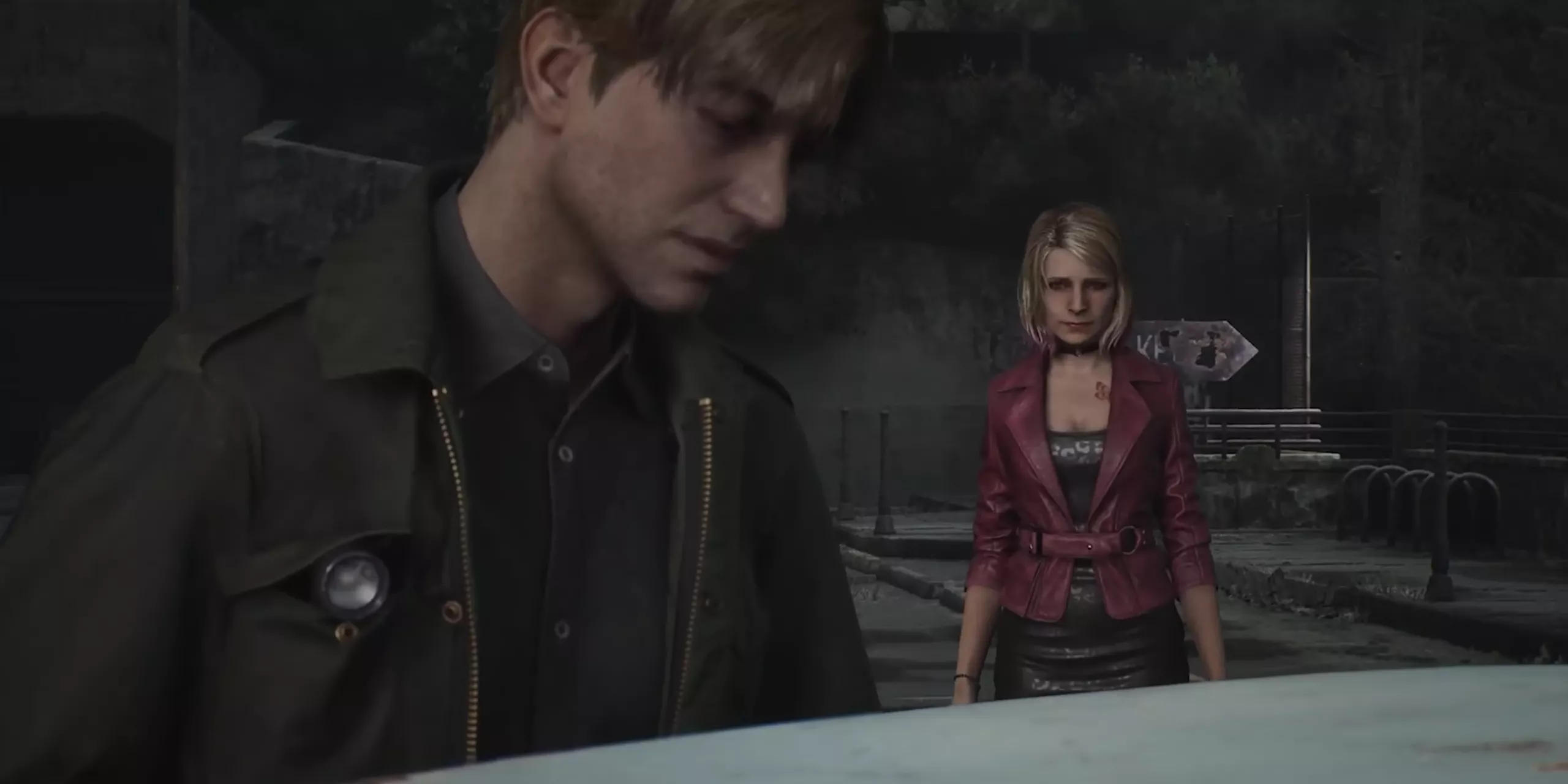 James y Maria a punto de salir en su coche al final de Silent Hill 2