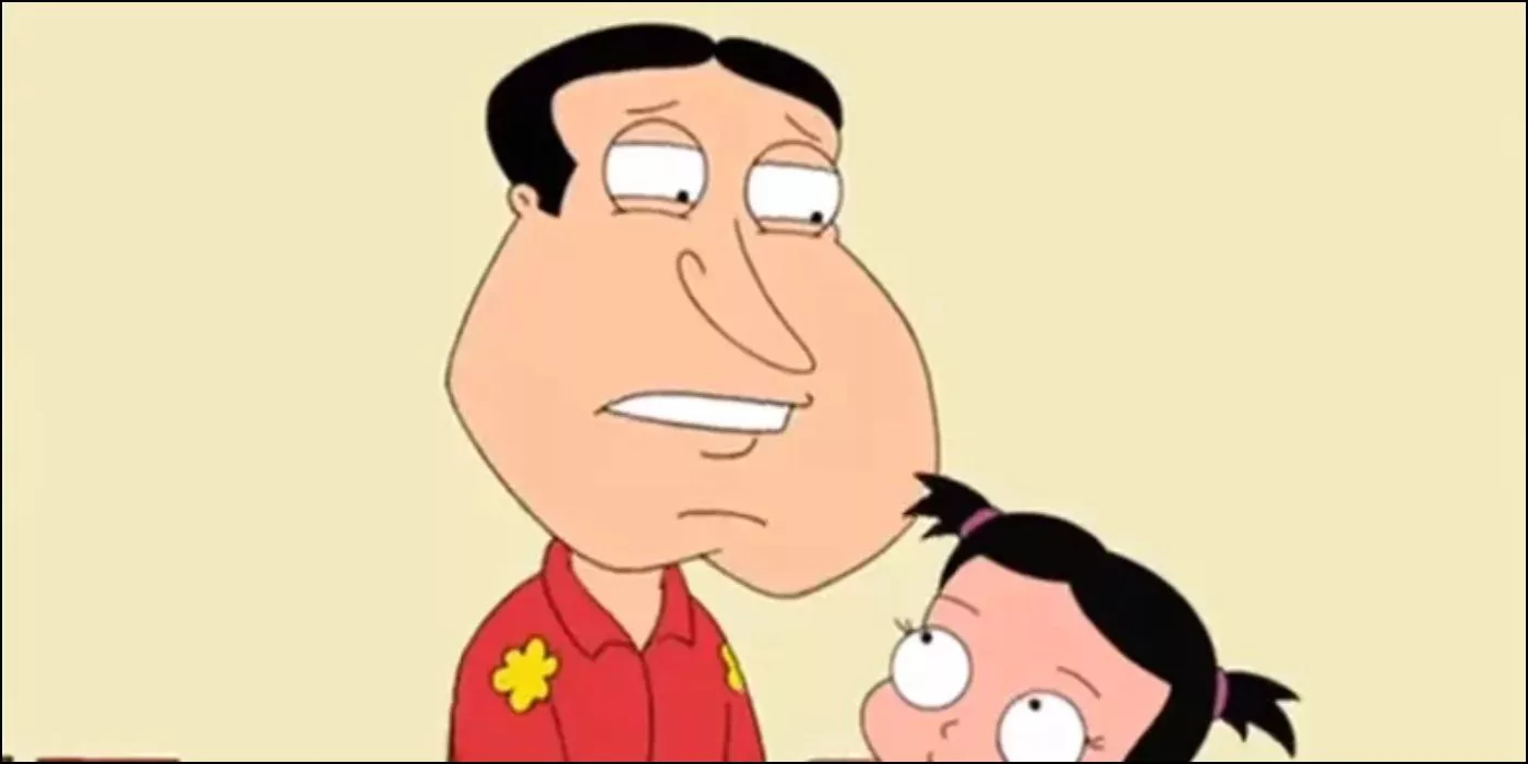 Quagmire sosteniendo a Anna Lee en Family Guy