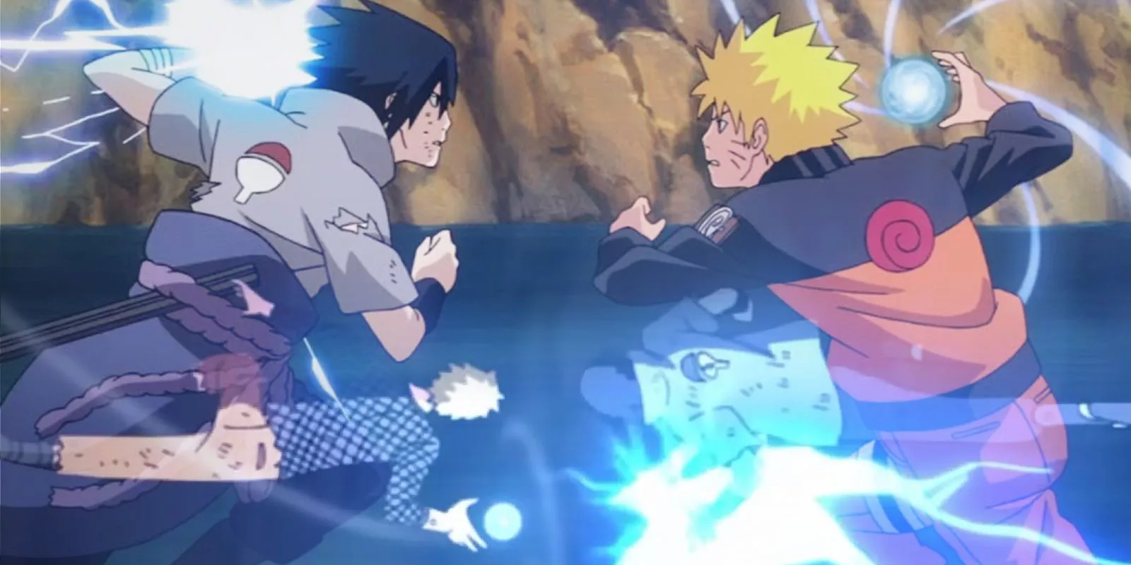 Naruto y Sasuke se enfrentan en Naruto Shippuden.