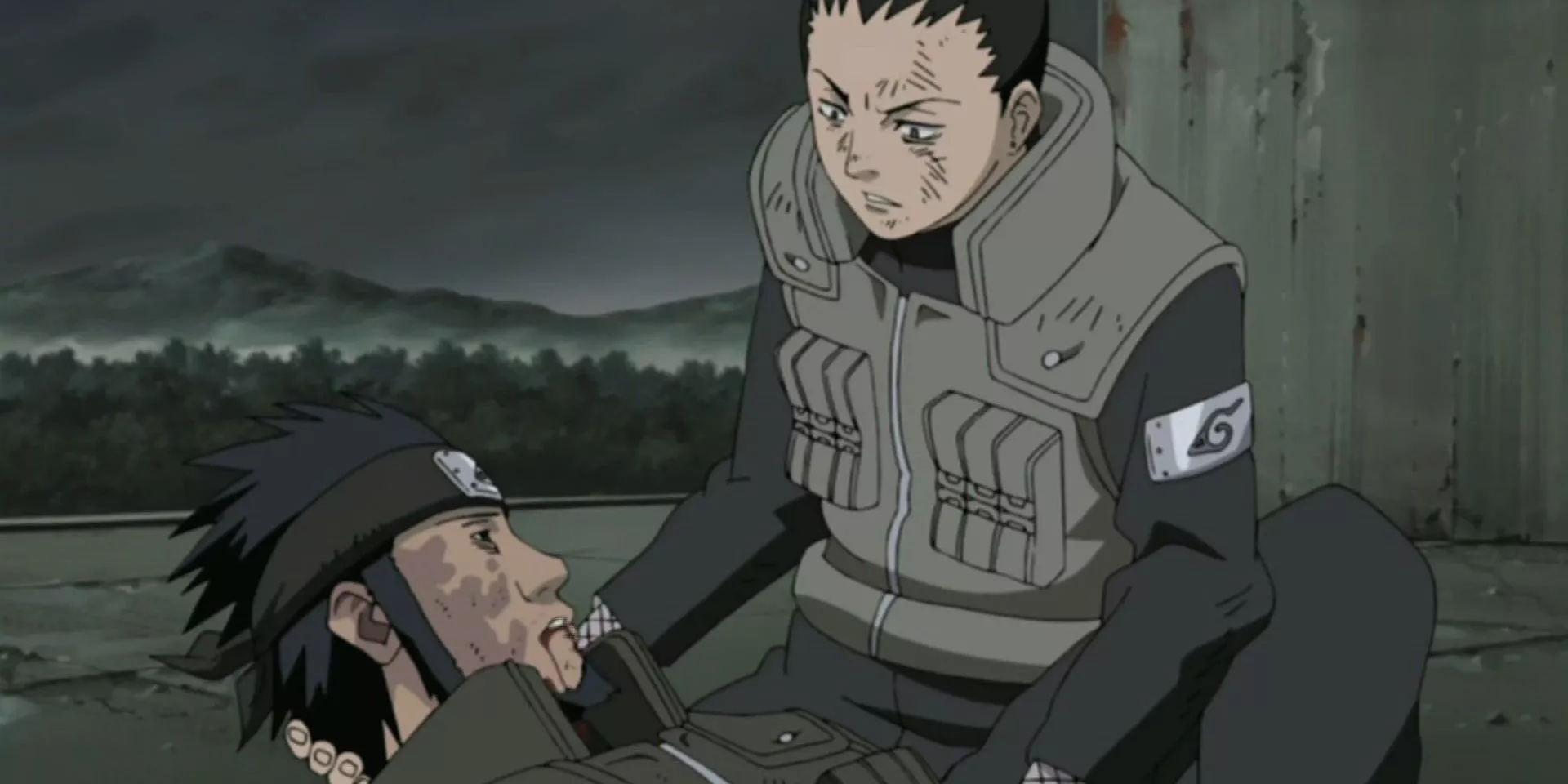 Asuma diciendo sus últimas palabras a Shikamaru antes de su muerte en Naruto Shippuden.