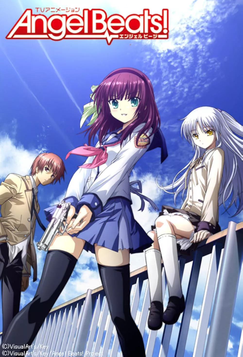 Yuri, Yuzuru y Kanade en Angel Beats!