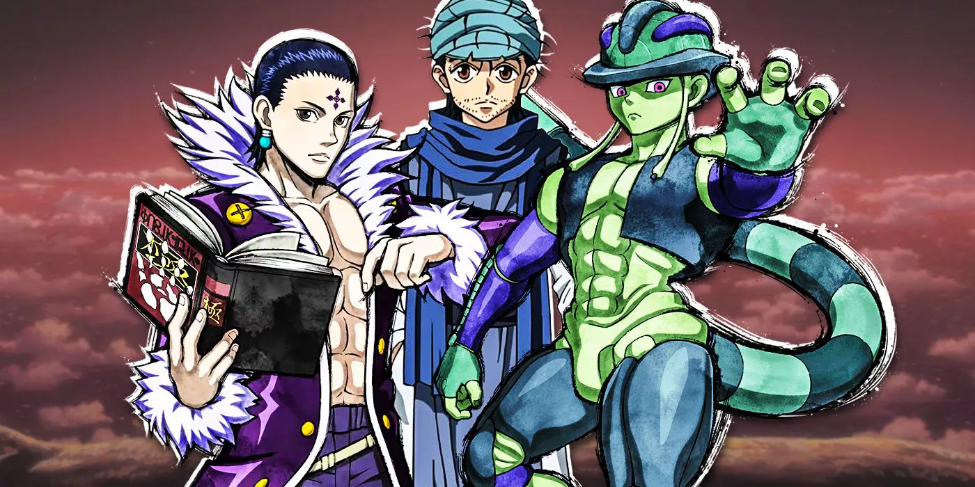 Meruem, Chrollo, and Ging