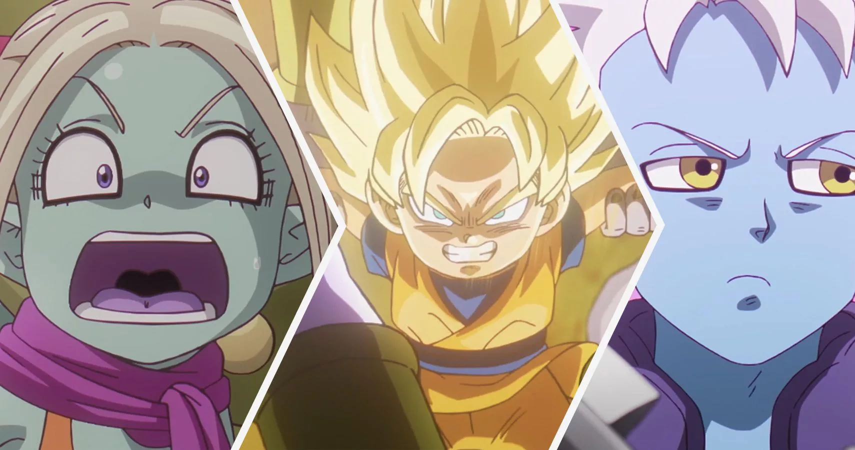 Panzy, SSJ Goku, and Glorio from Dragon Ball DAIMA Episode 5