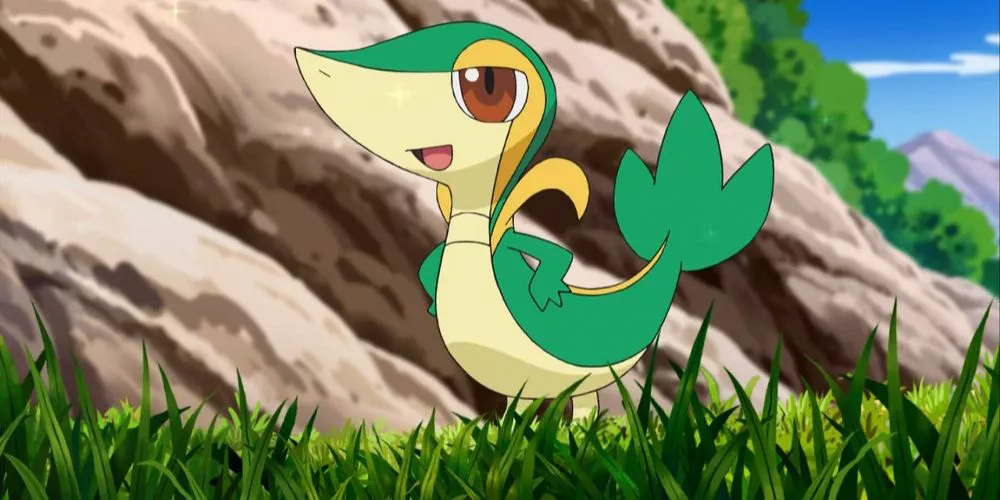 Snivy de Ash luce orgulloso en Pokémon.