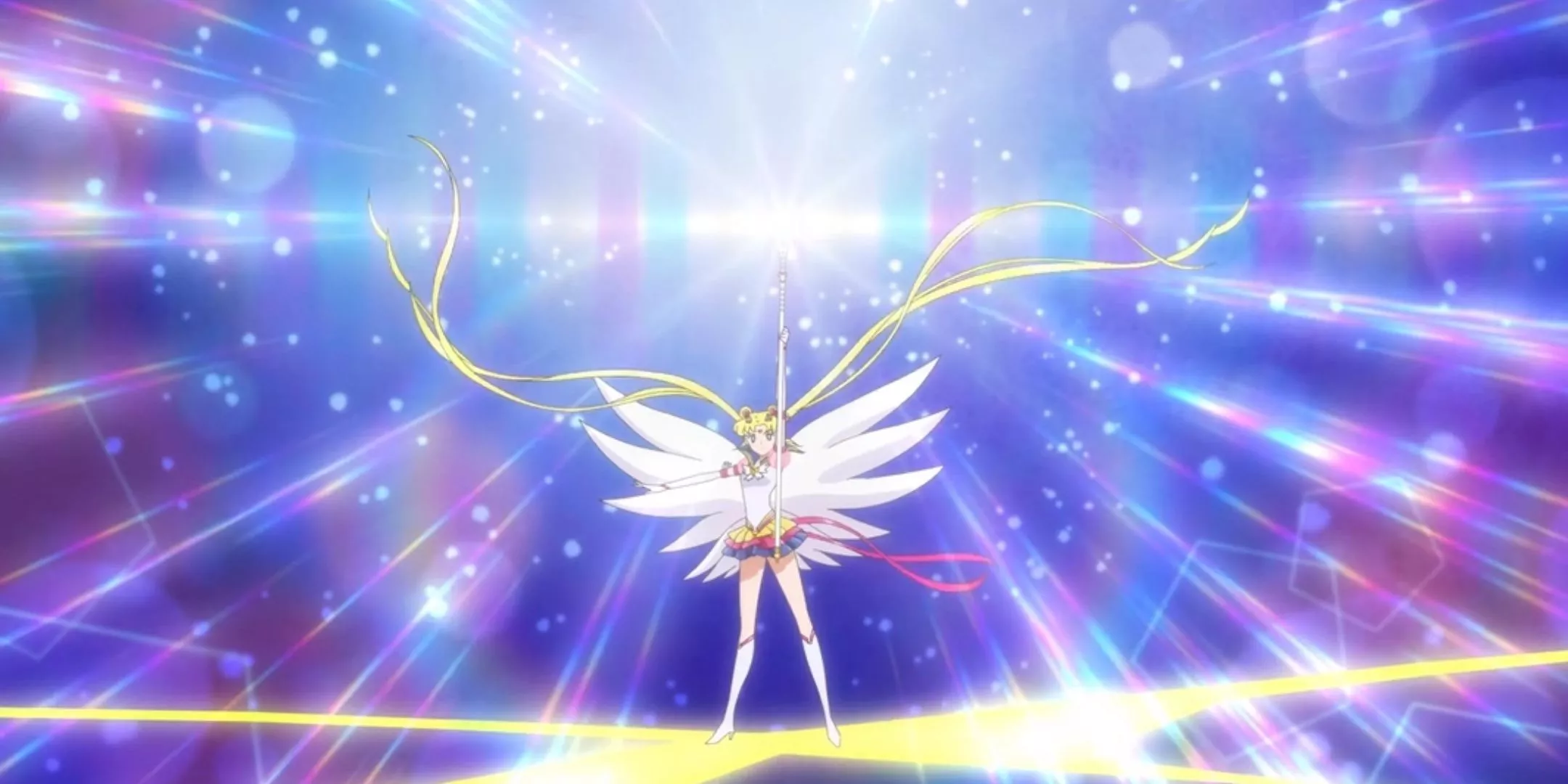 Sailor Moon uses Silver Moon Crystal Power Therapy Kiss from Sailor Moon Cosmos