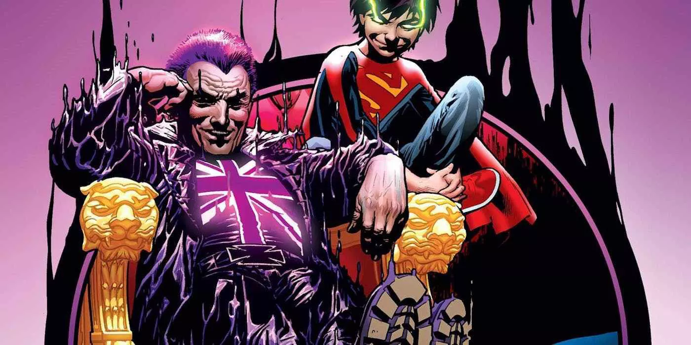 Manchester Black se sienta con Superboy hipnotizado a su lado