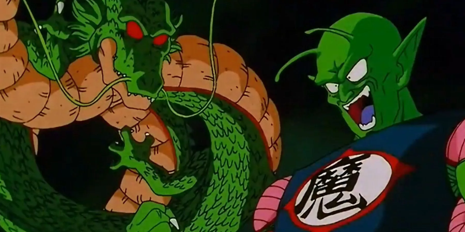 King Piccolo's youth is restored by Shenron through the Dragon Balls in Dragon Ball.