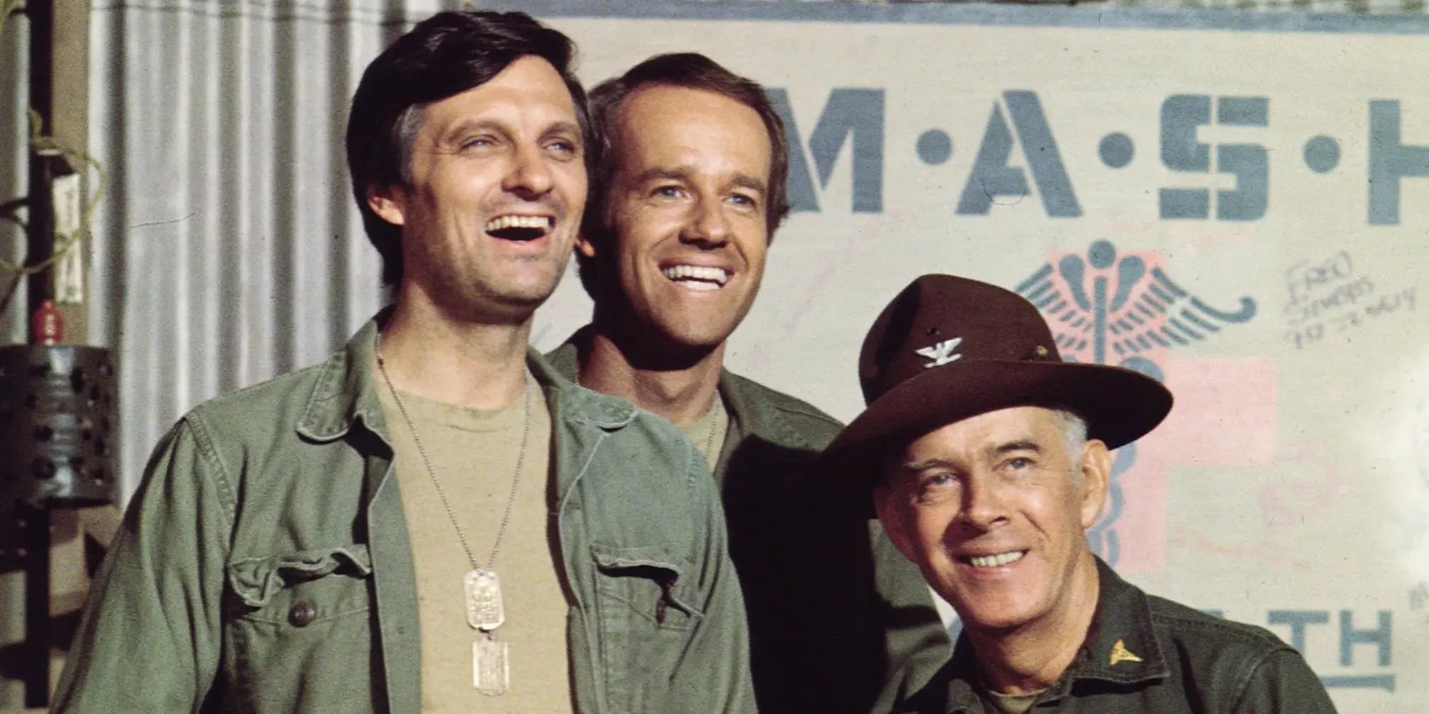 Hawkeye, BJ and Colonel Potter from the CBS TV series M*A*S*H