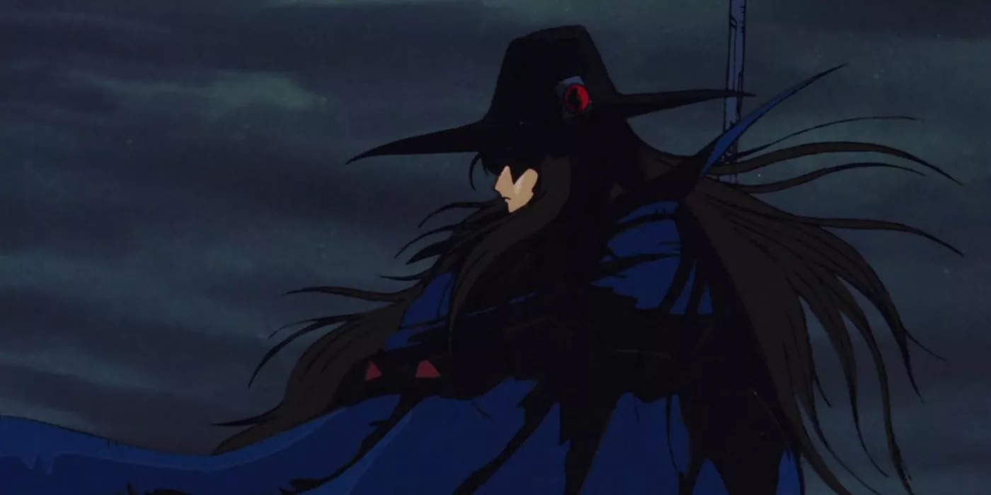 Un perfil de D de la película Vampire Hunter D de 1985.