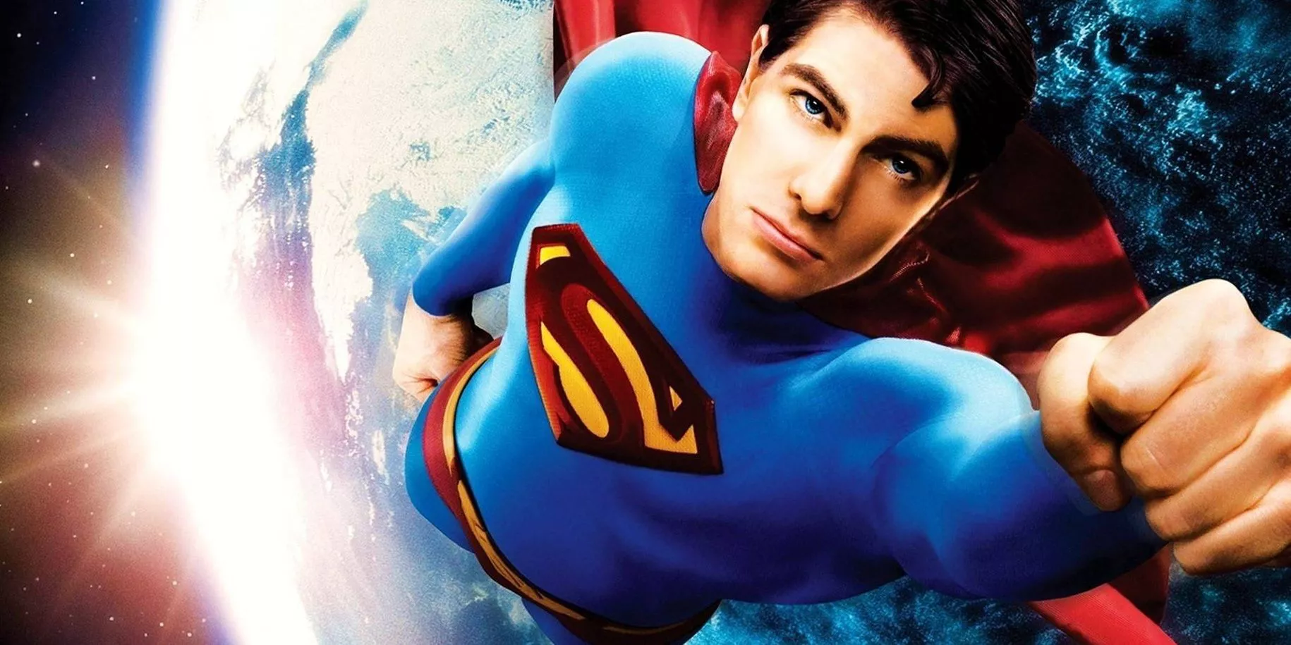 Brandon Routh flies in Superman Returns