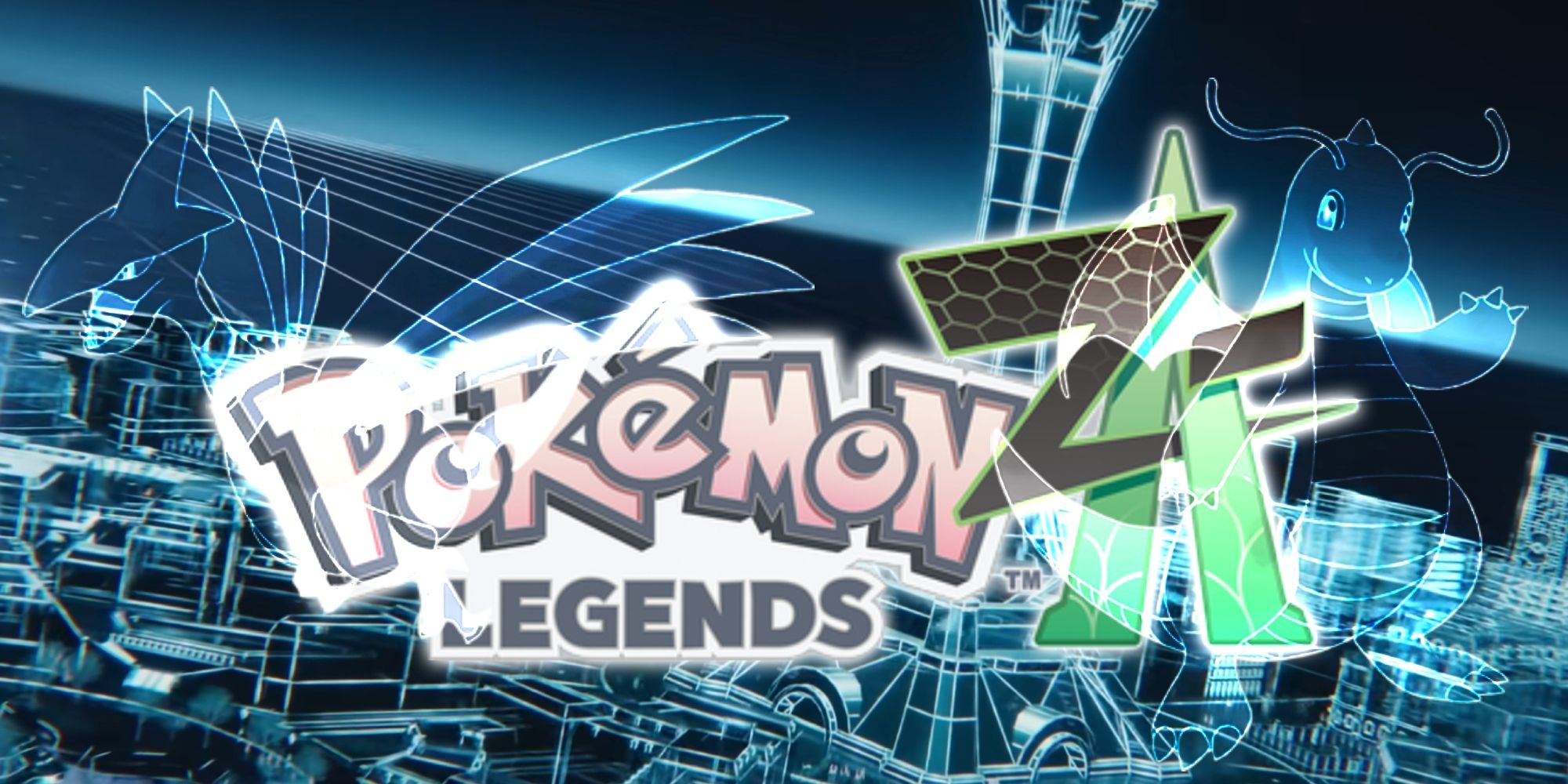 Feature image showing Dragonite and Skarmory traced over the blueprints of Lumiose City from Pokemon Legends: Z-A