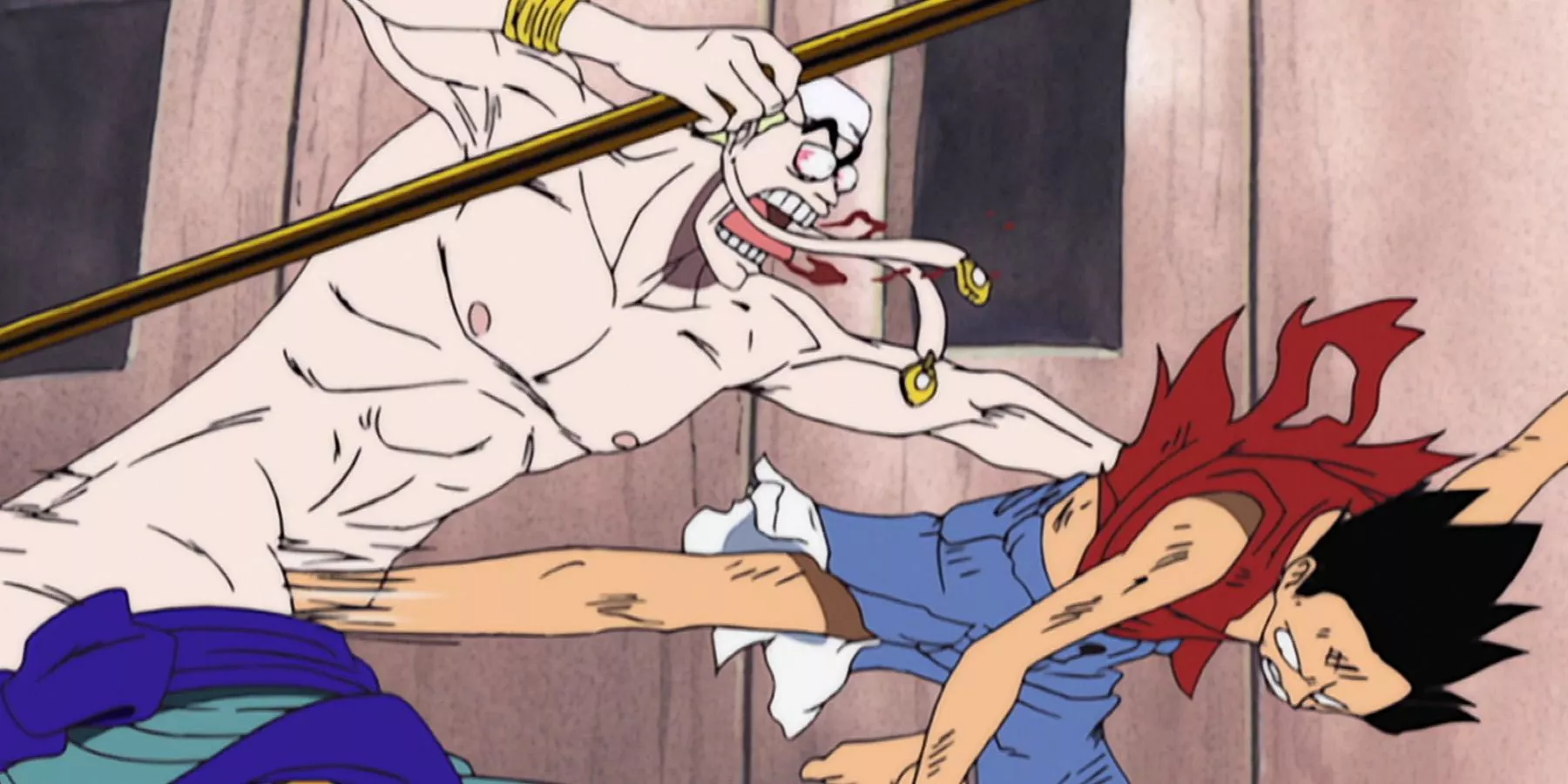 One Piece Luffy Kicks Eneru