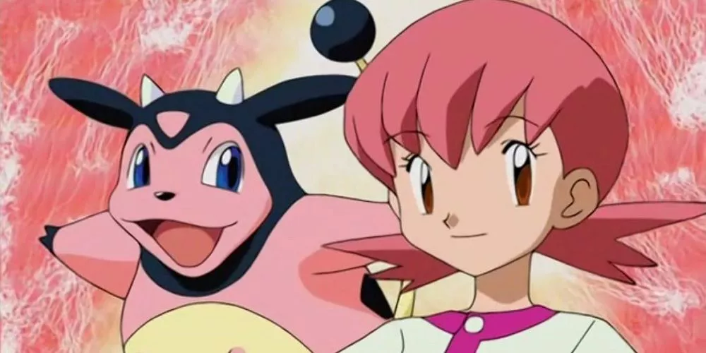 Whitney y Miltank en el anime de Pokémon