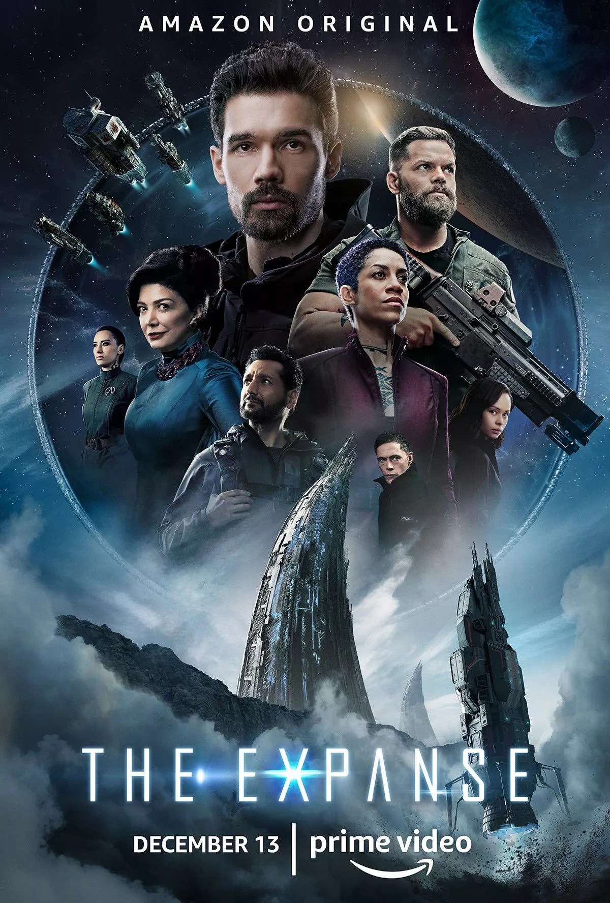 El elenco en la promoción de The Expanse