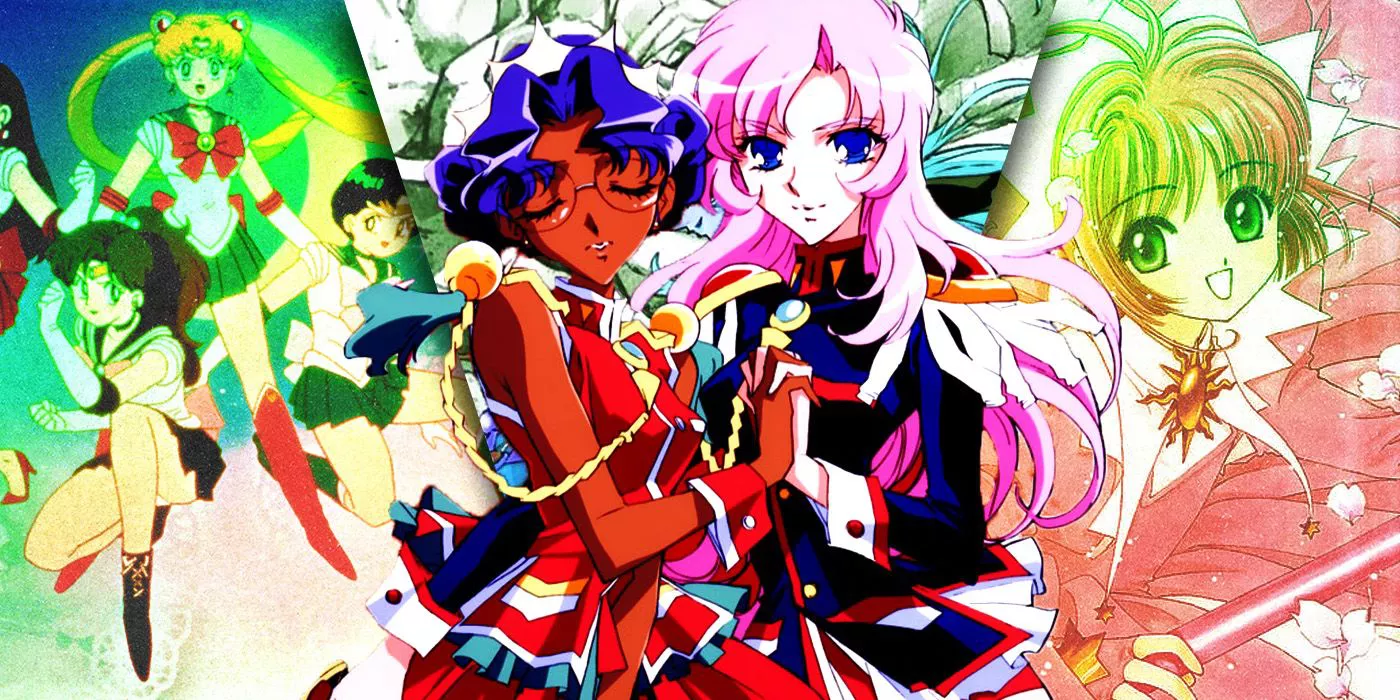 Imágenes divididas de Sailor Moon, Revolutionary Girl Utena y Cardcaptor Sakura