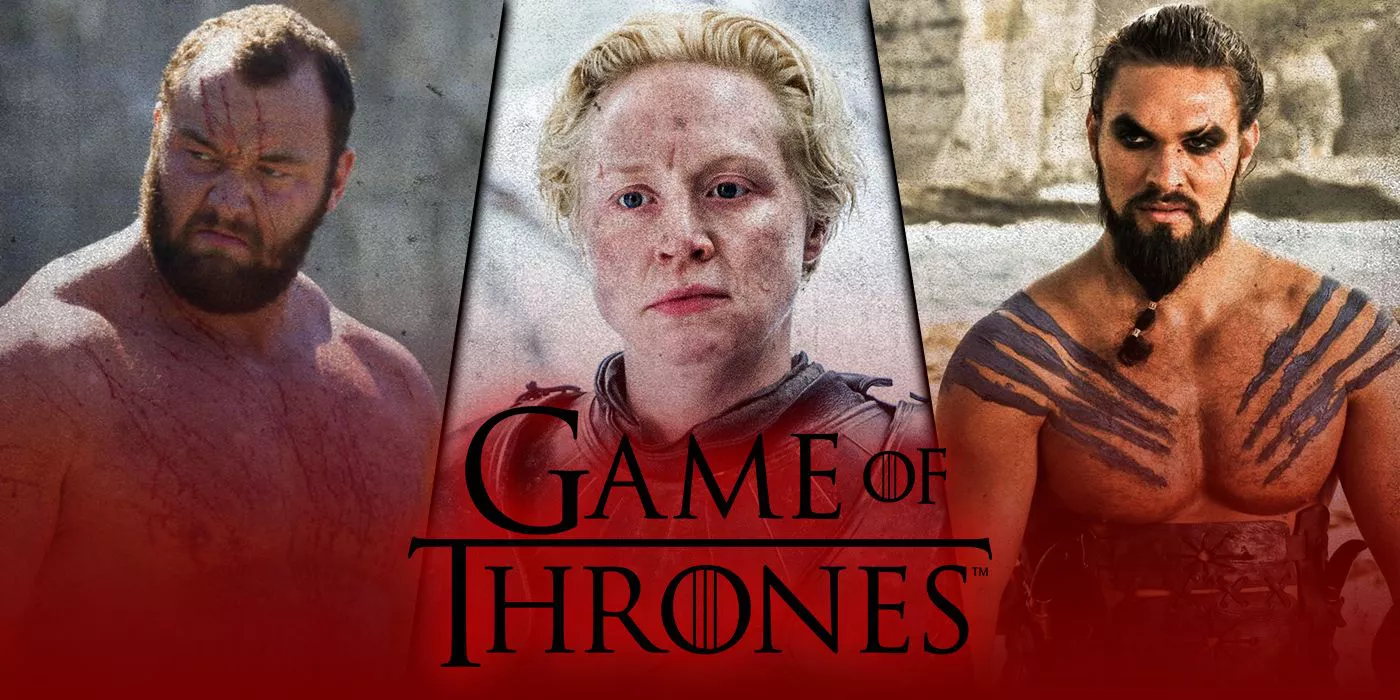 Gregor, Brienne de Tarth y Khal Drogo de Game of Thrones