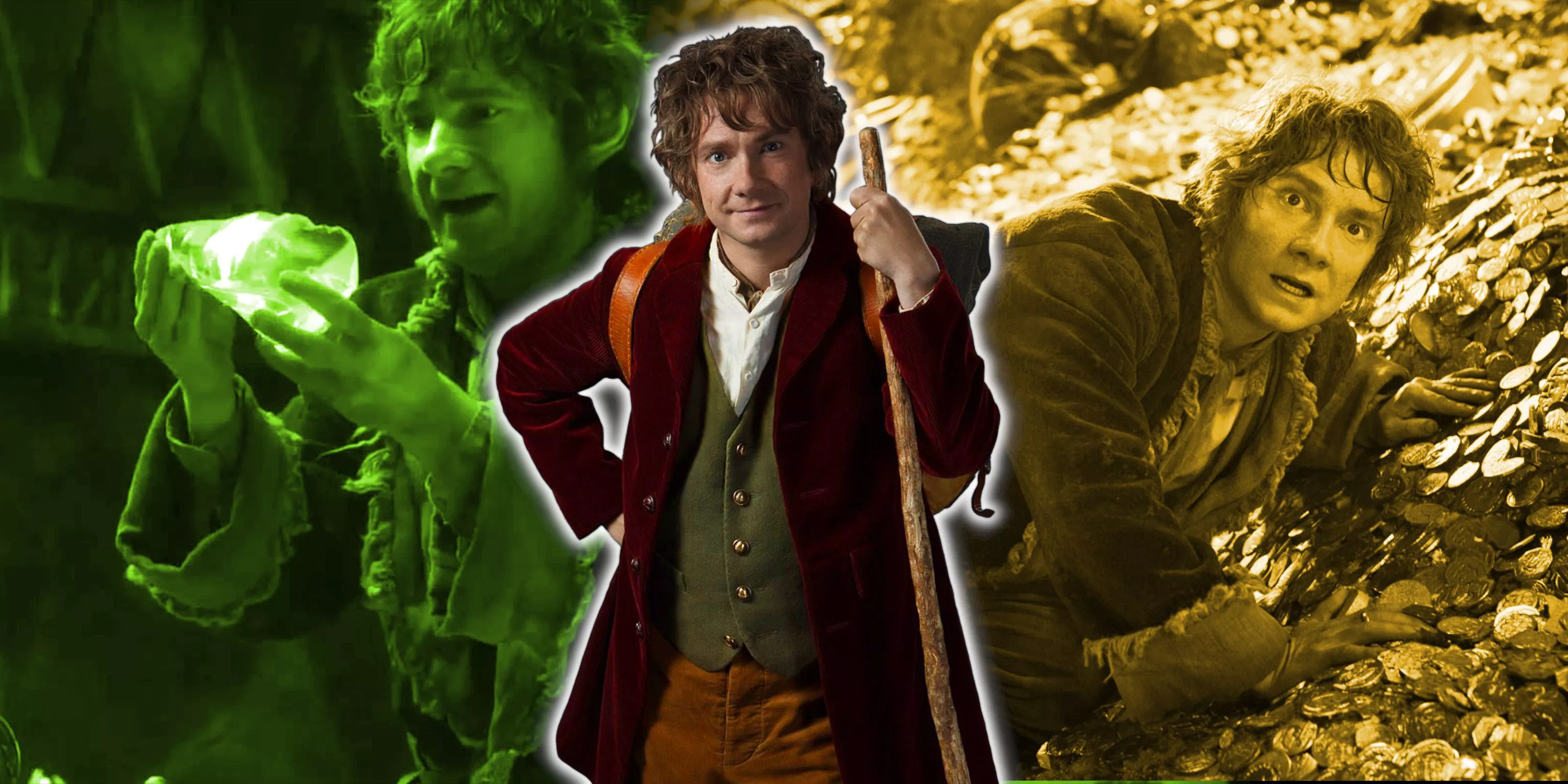 Bilbo con tesoro de El Hobbit