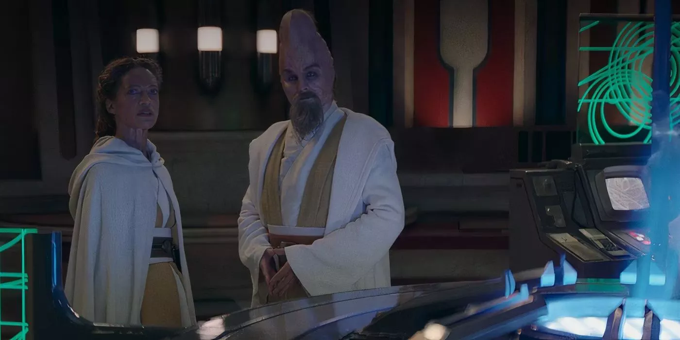 Ki-Adi-Mundi speaks with Jedi Master Holden in The Acolyte