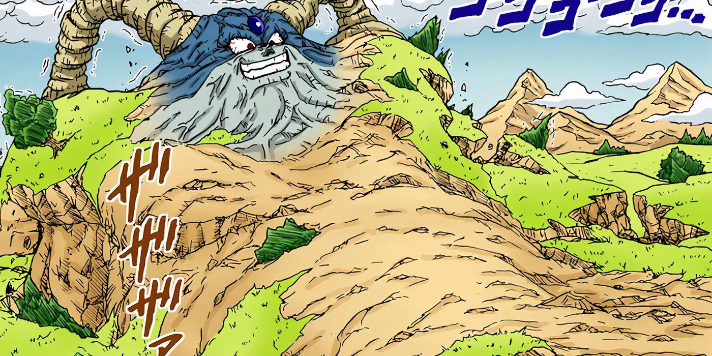 Earth Absorbed Moro taunts Goku in Dragon Ball Super manga.