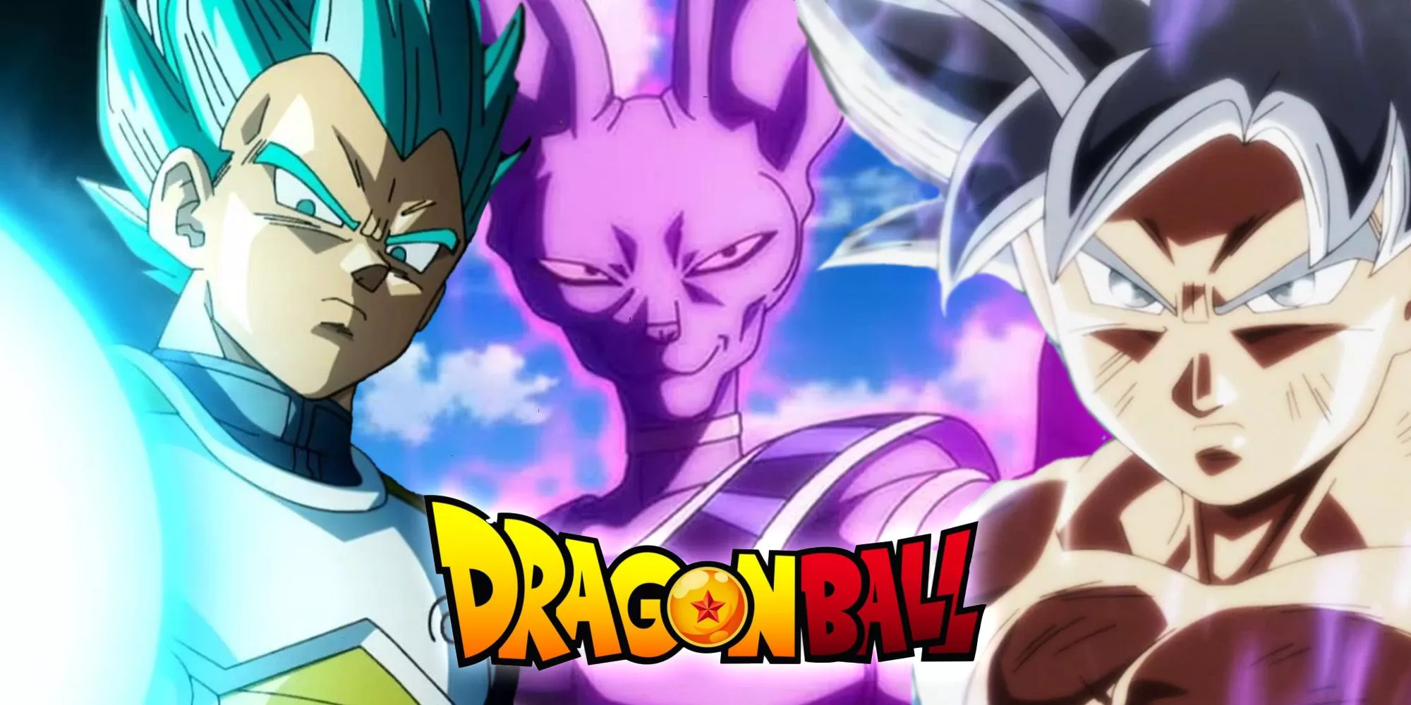 Dragon Ball Collage featuring Vegeta, Beerus and Ultra Instinct Goku