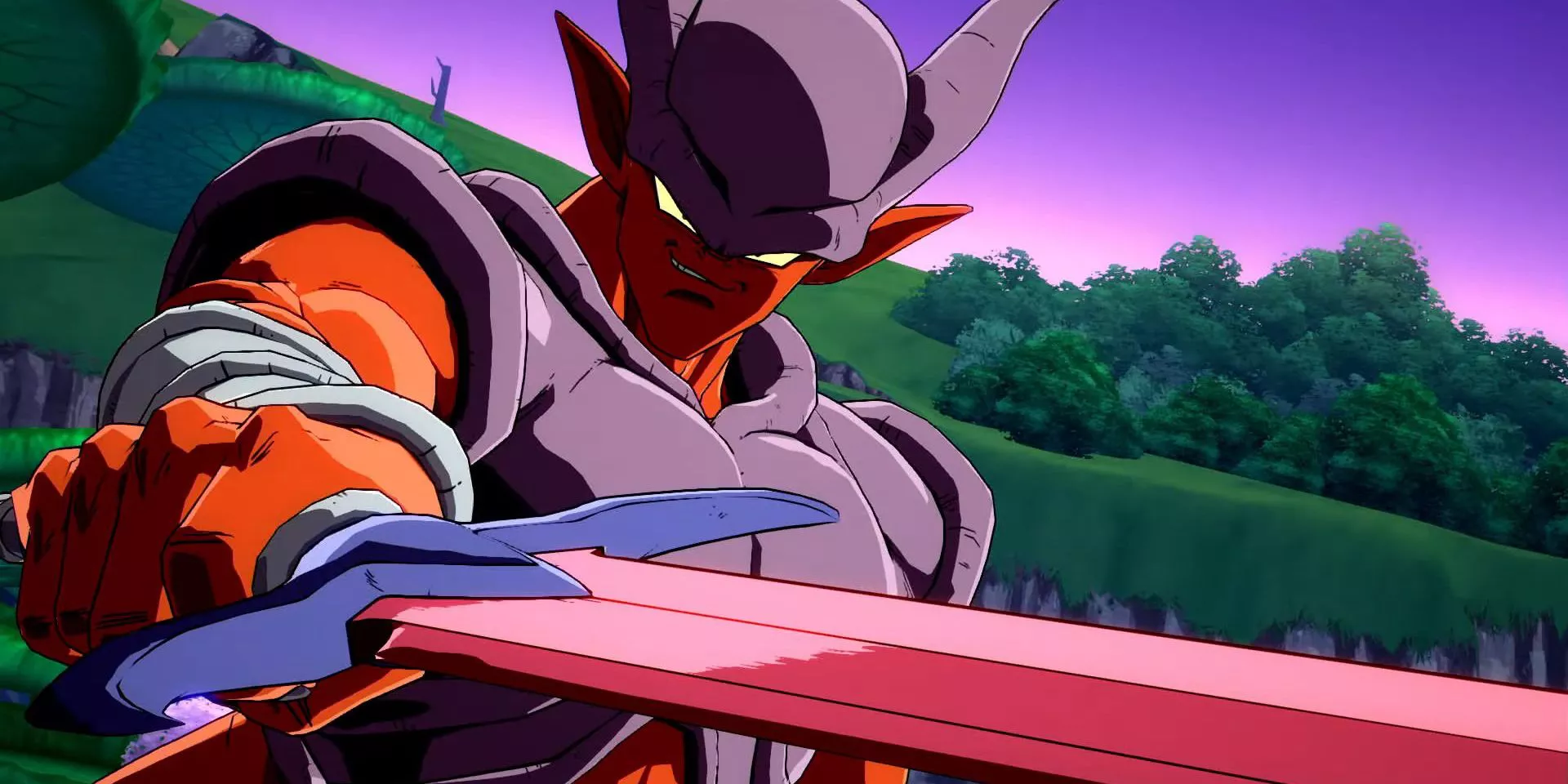 Janemba draws his Demonic Sword in Dragon Ball FighterZ.