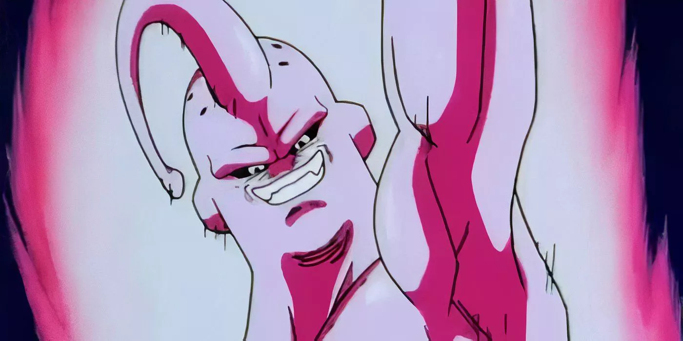 Super Buu fires his Human Extinction Attack in Dragon Ball Z.