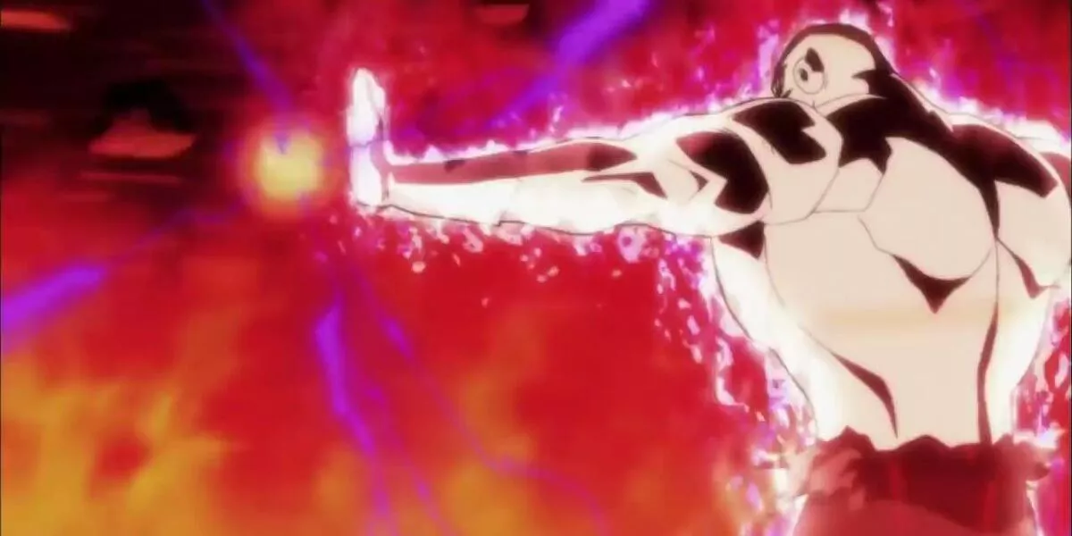 Jiren uses his Omegaheat Magnetron Attack in Dragon Ball Super.