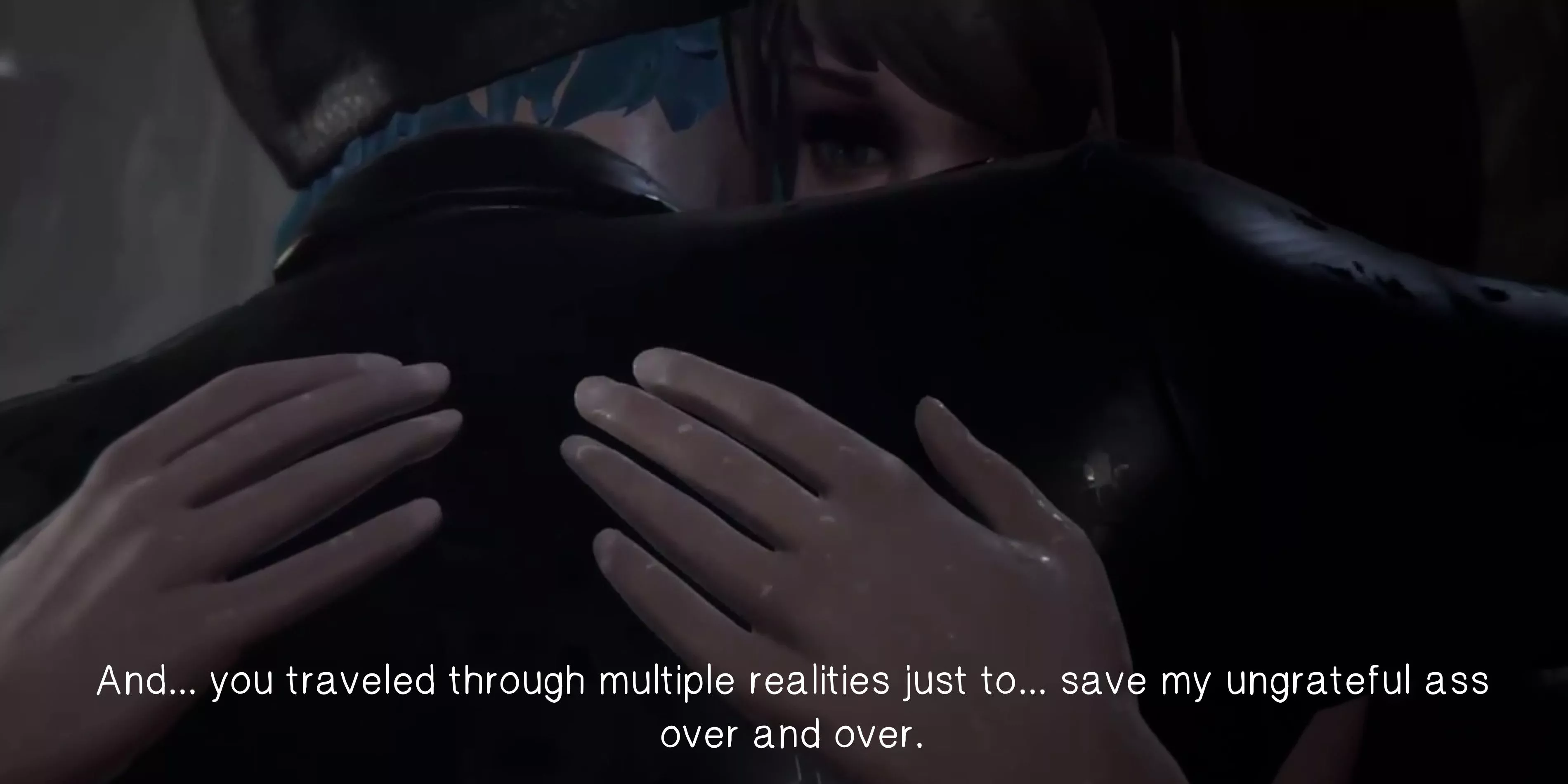 Life is Strange Chloe hugging Max acknowledging how she saved her