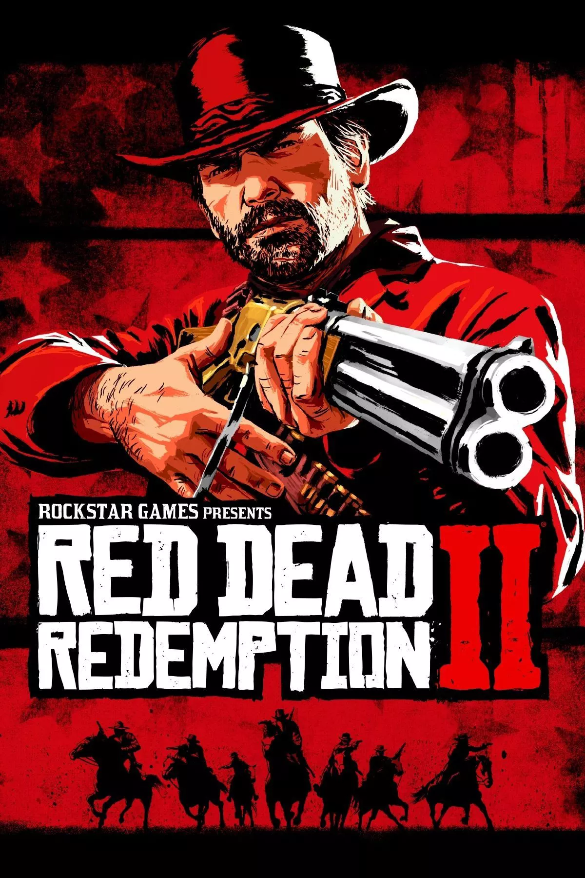 The Red Dead Redemption 2 poster depicts Arthur Morgan aiming a gun.